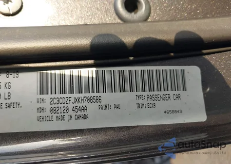 2019 Dodge Challenger R/T Scat Pack Widebody из США, поврежденный, VIN 2C3CDZFJXKH708586